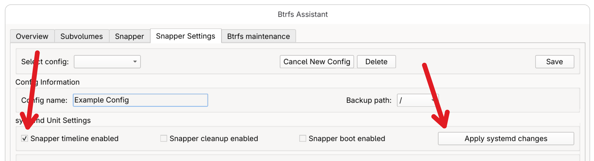Enabling the Snapper timeline and cleanup systemd units